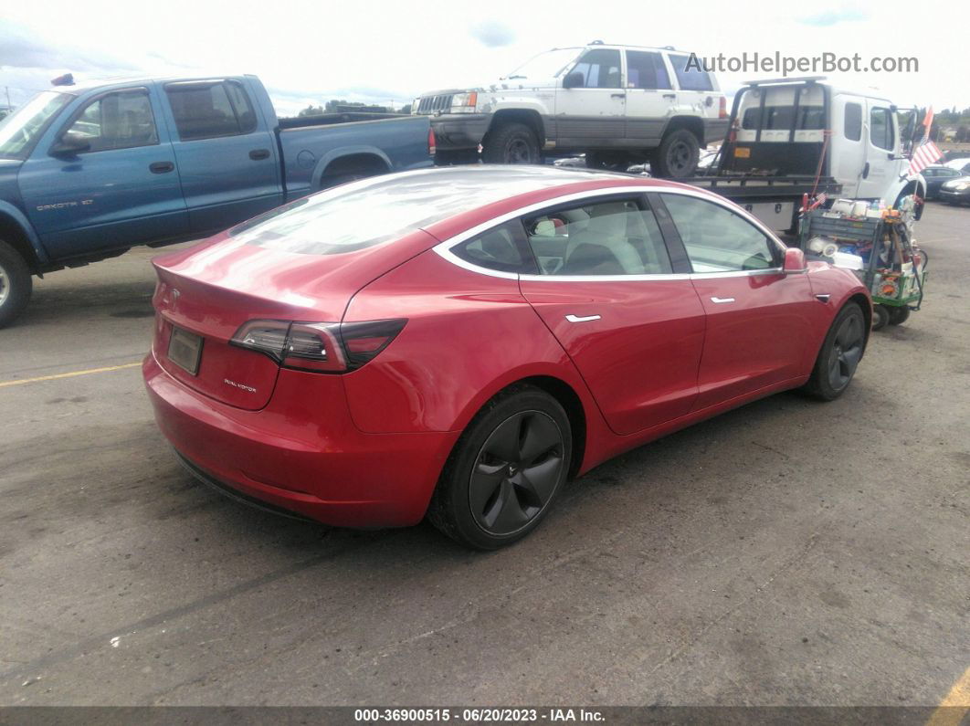 2020 Tesla Model 3 Long Range Красный vin: 5YJ3E1EB4LF628602