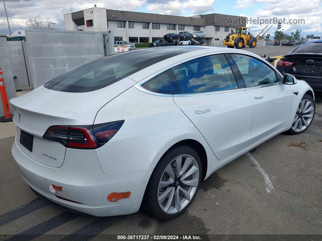 2020 Tesla Model 3 Long Range Dual Motor All-wheel Drive White vin: 5YJ3E1EB4LF651233