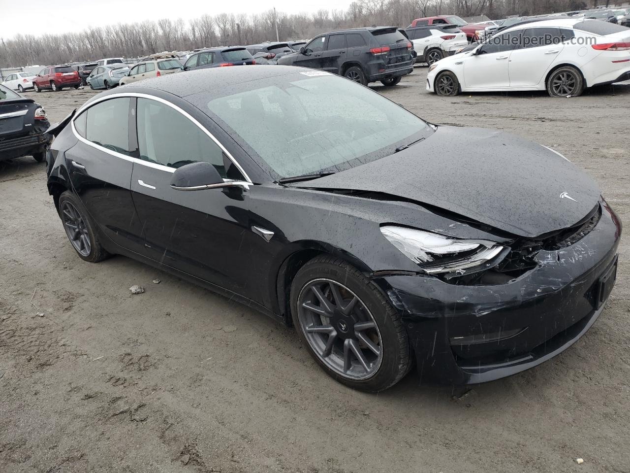 2020 Tesla Model 3  Черный vin: 5YJ3E1EB4LF663141