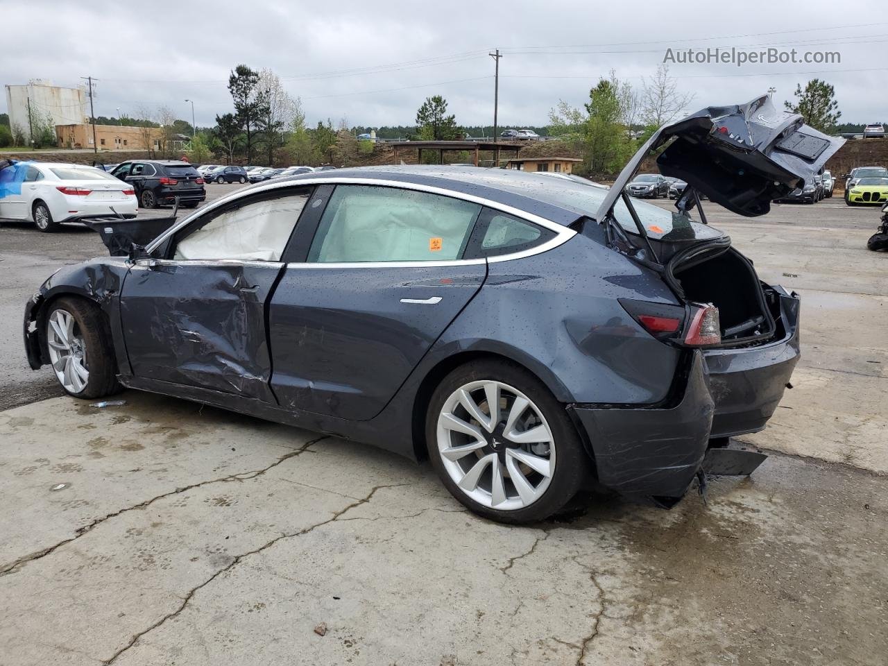 2020 Tesla Model 3  Gray vin: 5YJ3E1EB4LF668839