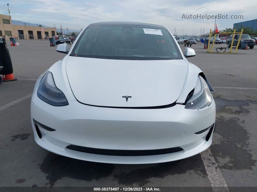 2021 Tesla Model 3 Long Range Dual Motor All-wheel Drive White vin: 5YJ3E1EB4MF005983