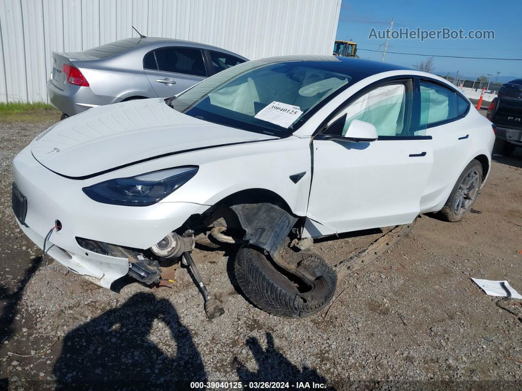 2021 Tesla Model 3 Long Range Dual Motor All-wheel Drive White vin: 5YJ3E1EB4MF010231