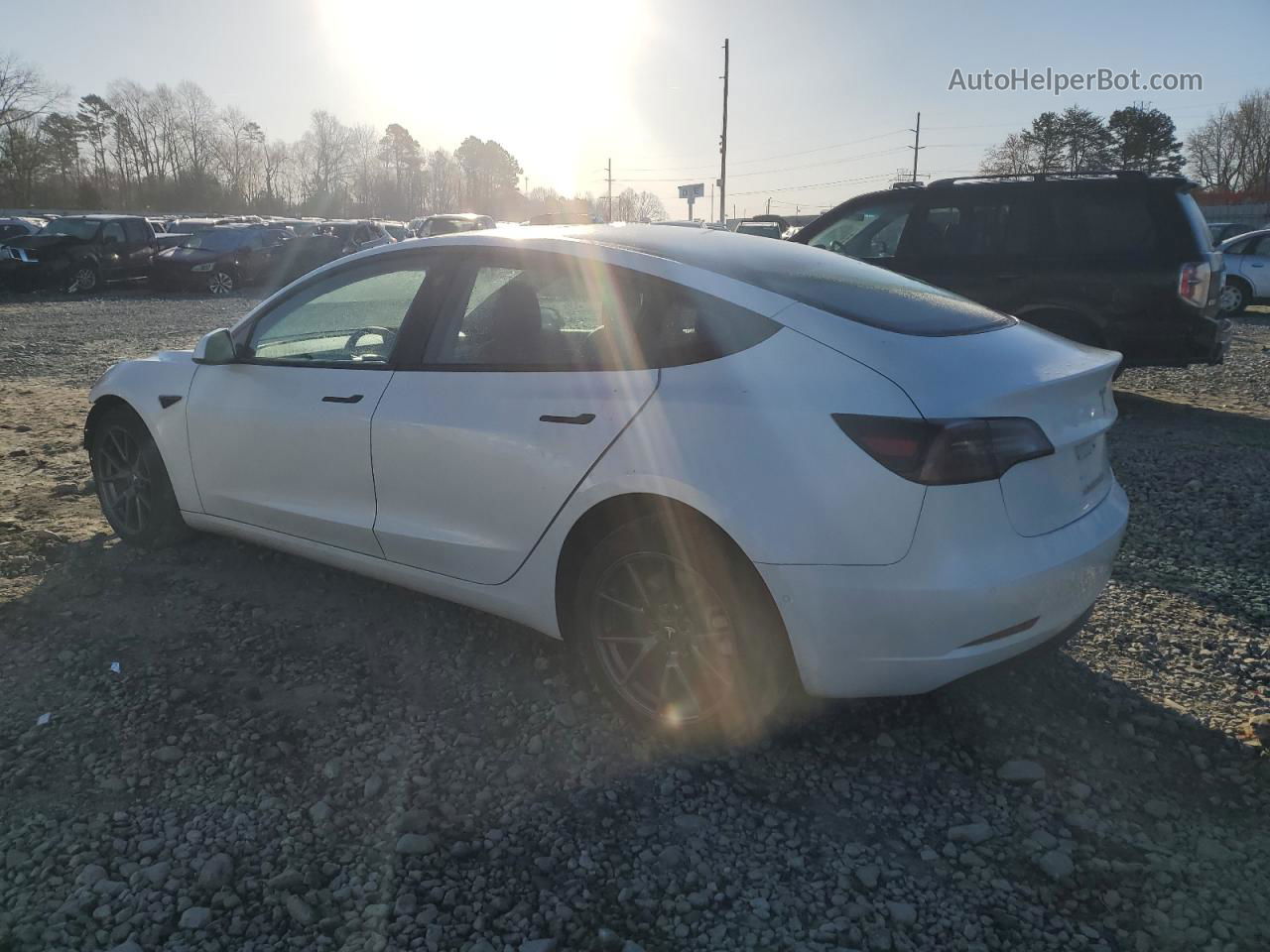 2021 Tesla Model 3  White vin: 5YJ3E1EB4MF049840