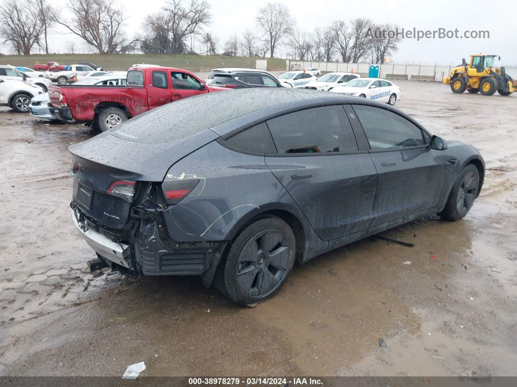 2021 Tesla Model 3 Long Range Dual Motor All-wheel Drive Gray vin: 5YJ3E1EB4MF063494