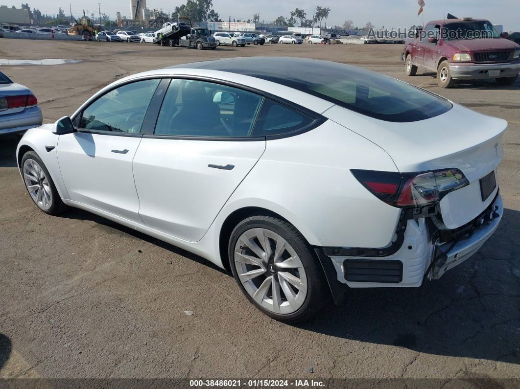 2021 Tesla Model 3 Long Range Dual Motor All-wheel Drive White vin: 5YJ3E1EB4MF101094