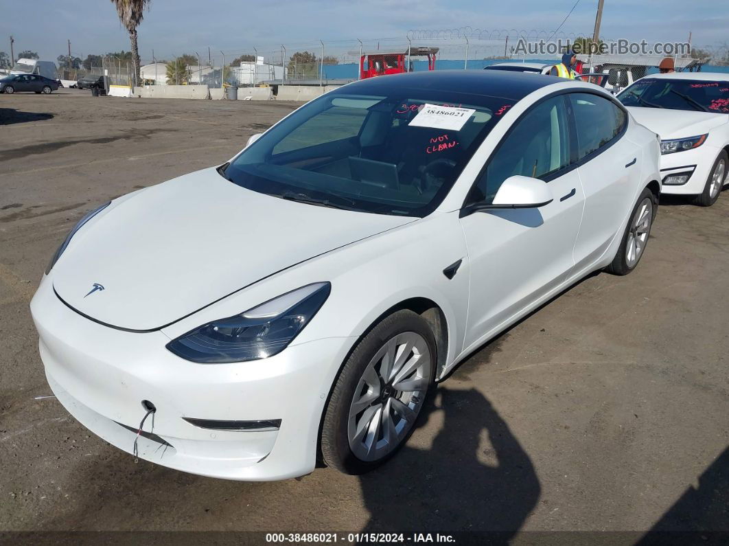2021 Tesla Model 3 Long Range Dual Motor All-wheel Drive Белый vin: 5YJ3E1EB4MF101094