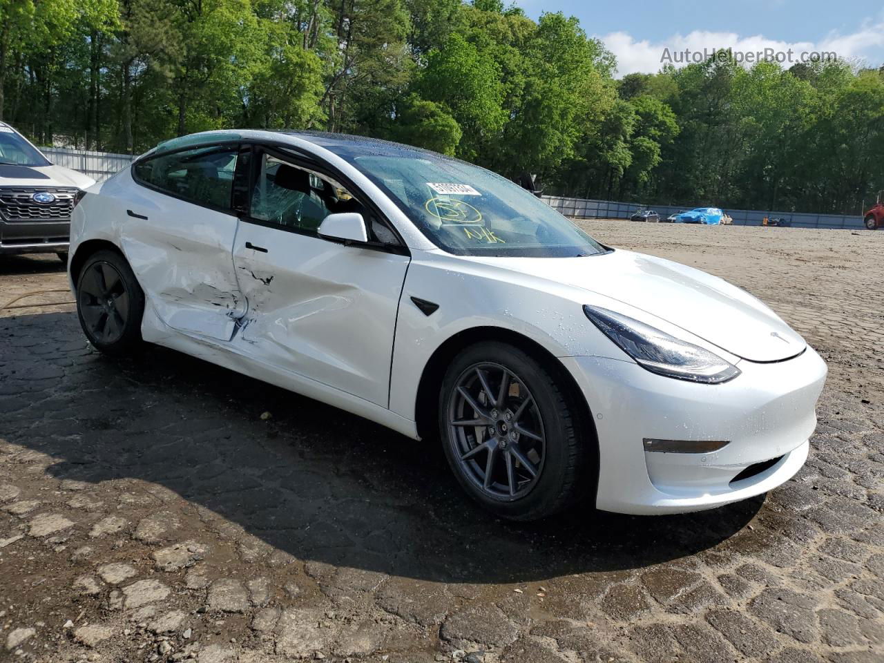 2021 Tesla Model 3  Белый vin: 5YJ3E1EB4MF859050