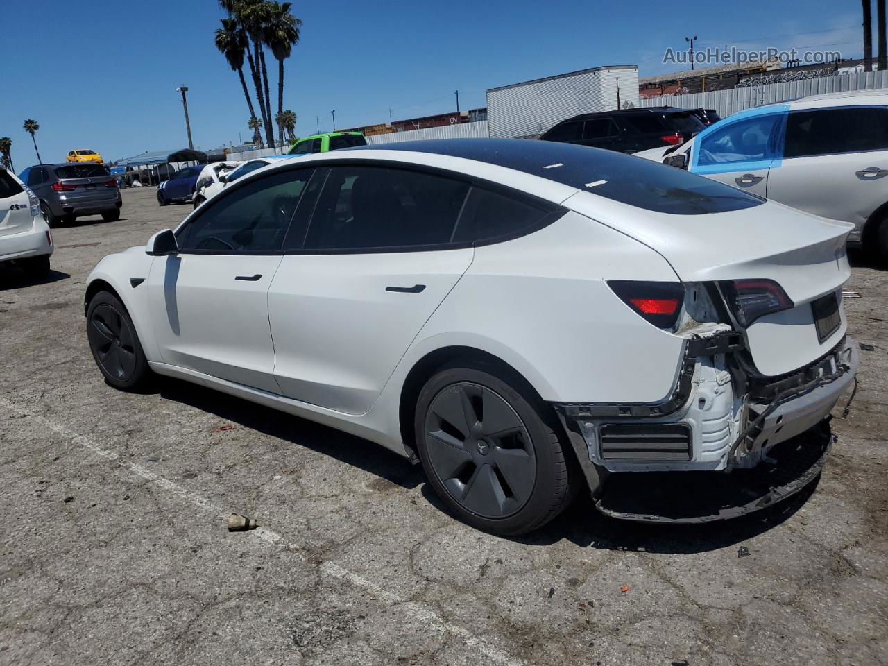 2021 Tesla Model 3  White vin: 5YJ3E1EB4MF939903