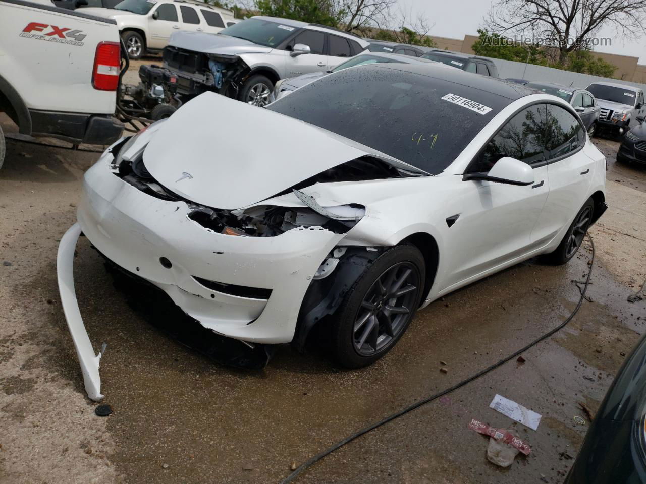 2021 Tesla Model 3  White vin: 5YJ3E1EB4MF948178