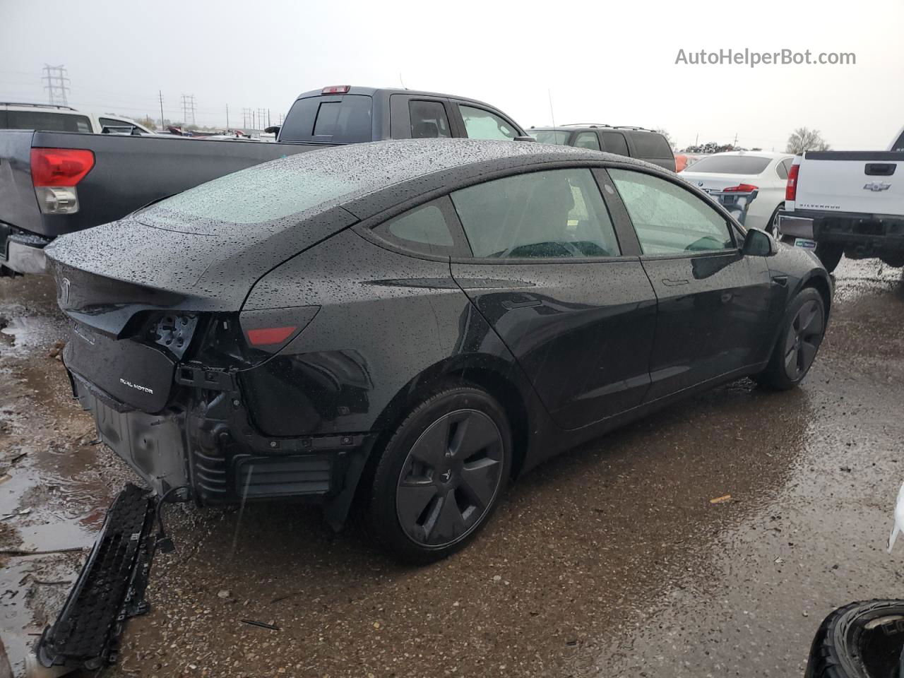 2021 Tesla Model 3  Черный vin: 5YJ3E1EB4MF992147