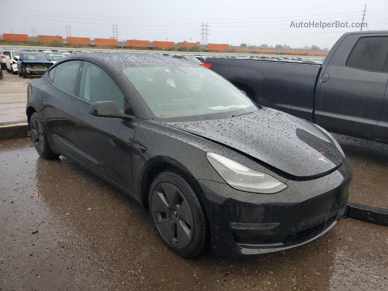 2021 Tesla Model 3  Черный vin: 5YJ3E1EB4MF992147