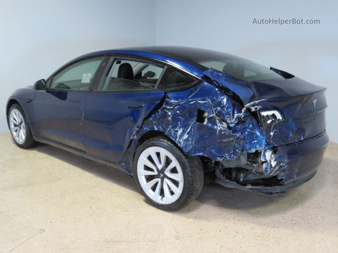 2022 Tesla Model 3  Blue vin: 5YJ3E1EB4NF144660