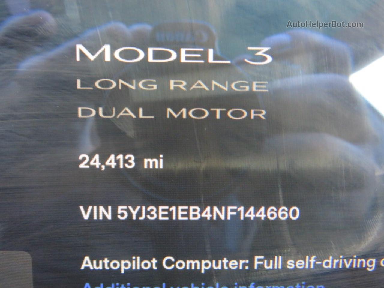 2022 Tesla Model 3  Blue vin: 5YJ3E1EB4NF144660