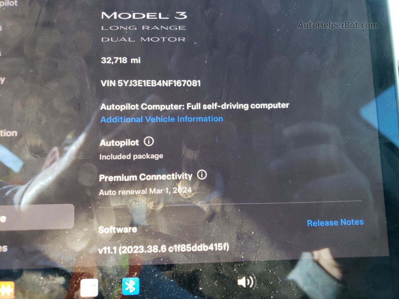 2022 Tesla Model 3  Blue vin: 5YJ3E1EB4NF167081