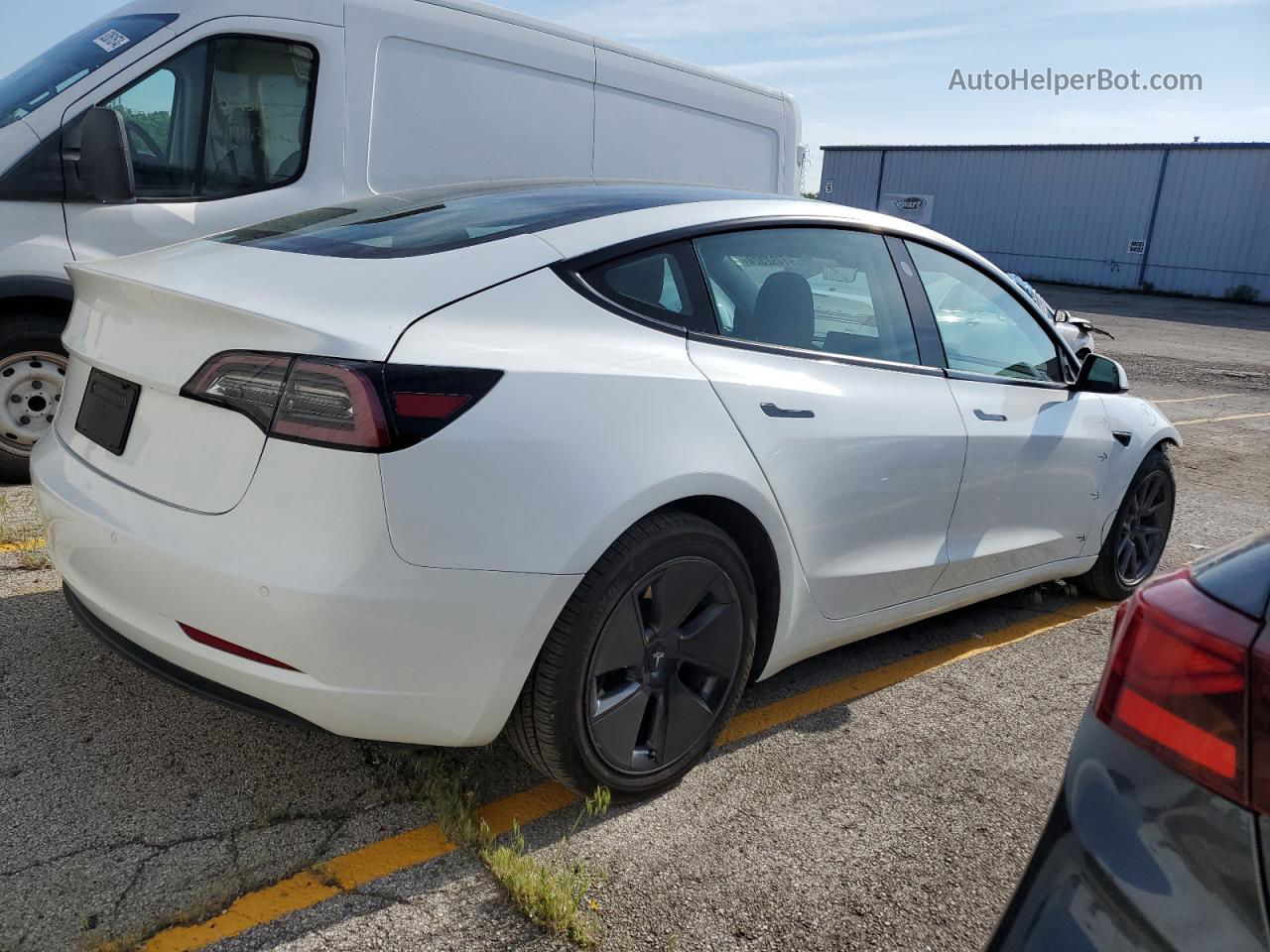 2022 Tesla Model 3  White vin: 5YJ3E1EB4NF190960