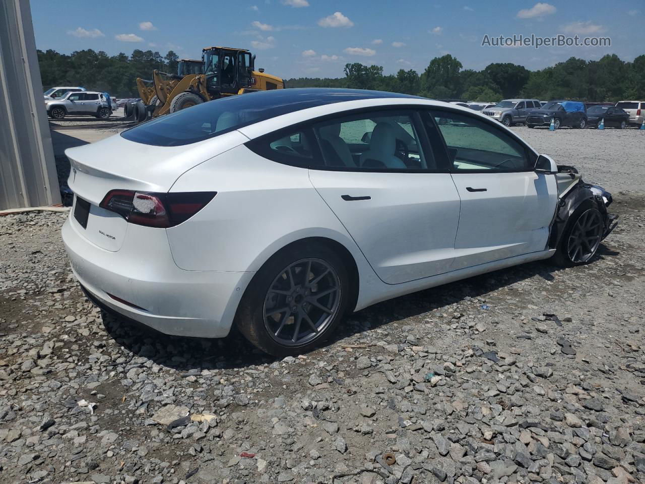 2022 Tesla Model 3  White vin: 5YJ3E1EB4NF203741