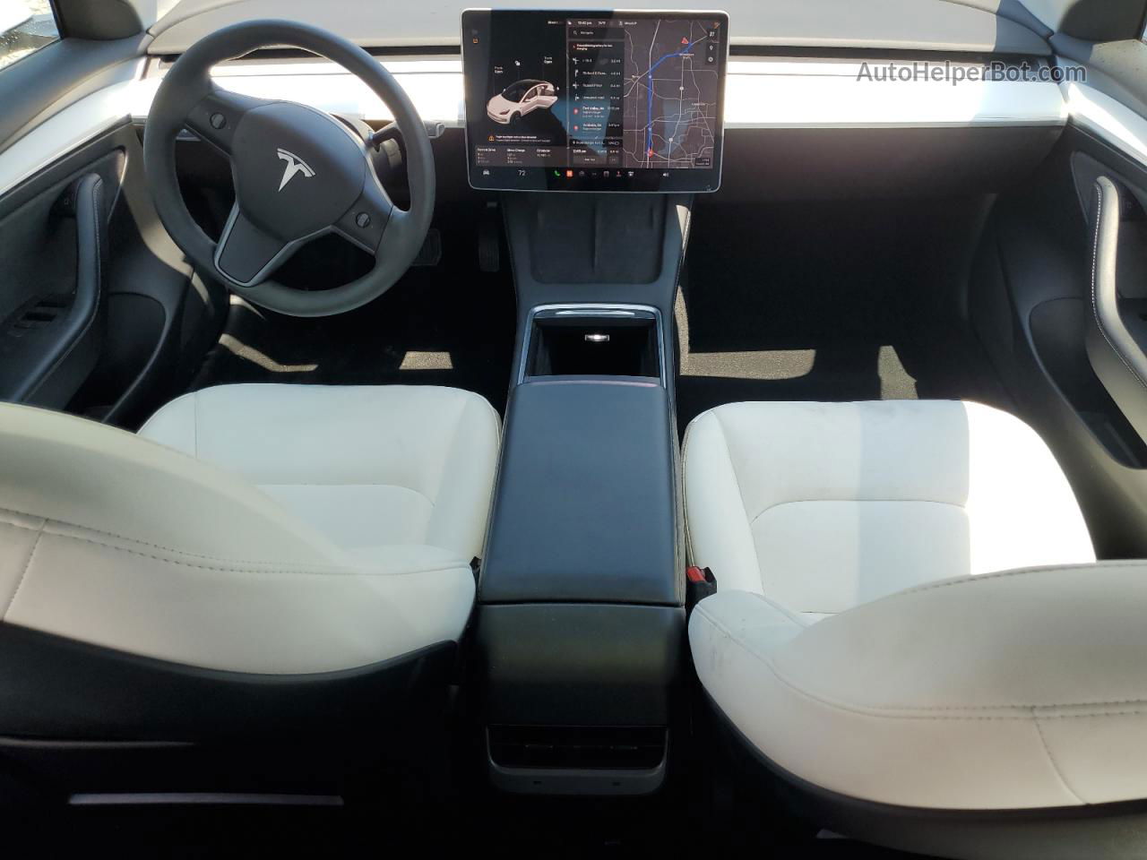 2022 Tesla Model 3  White vin: 5YJ3E1EB4NF203741