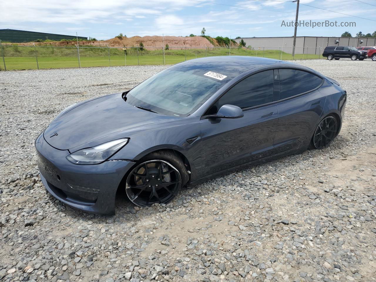 2022 Tesla Model 3  Gray vin: 5YJ3E1EB4NF307985