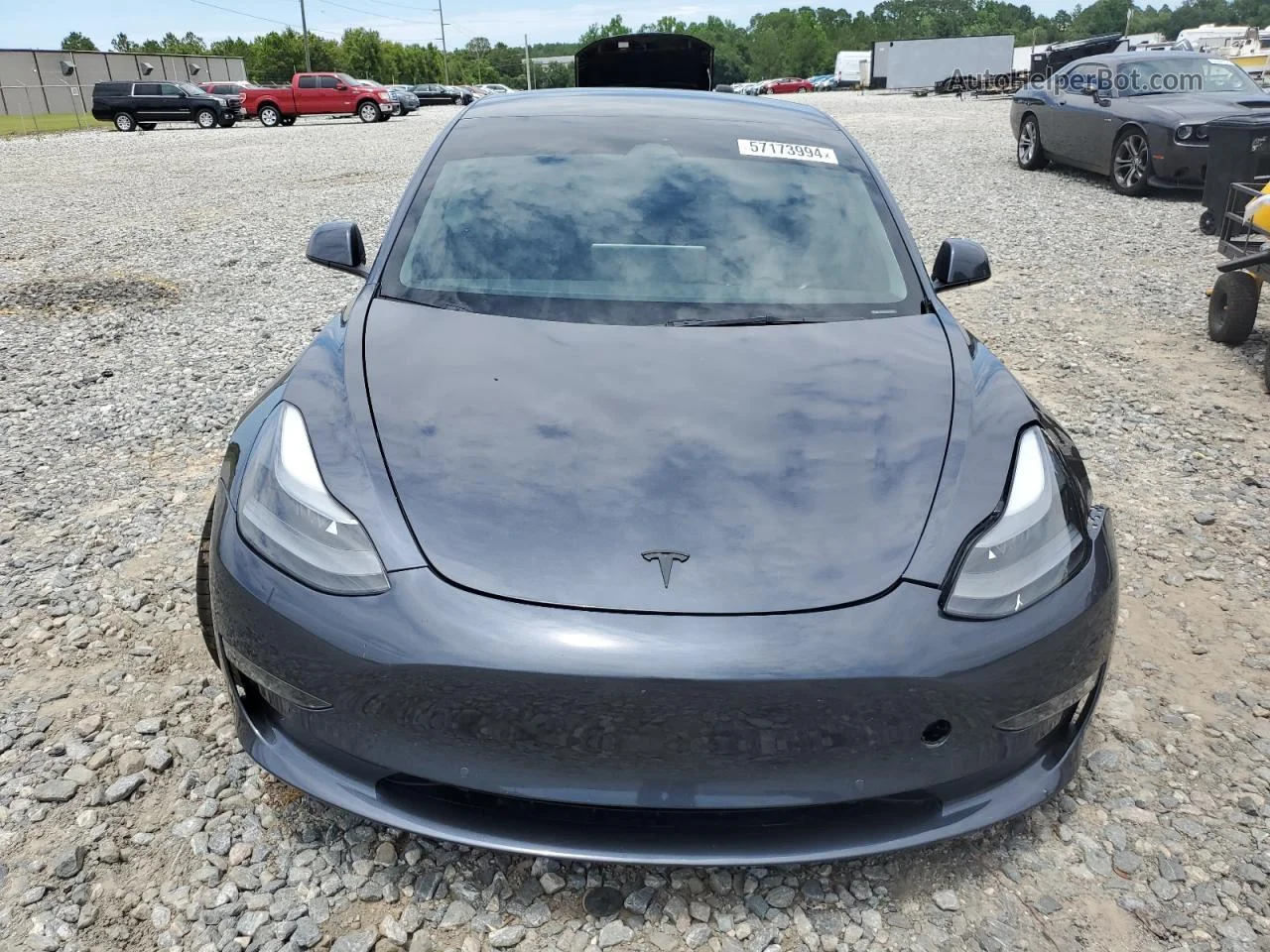 2022 Tesla Model 3  Gray vin: 5YJ3E1EB4NF307985