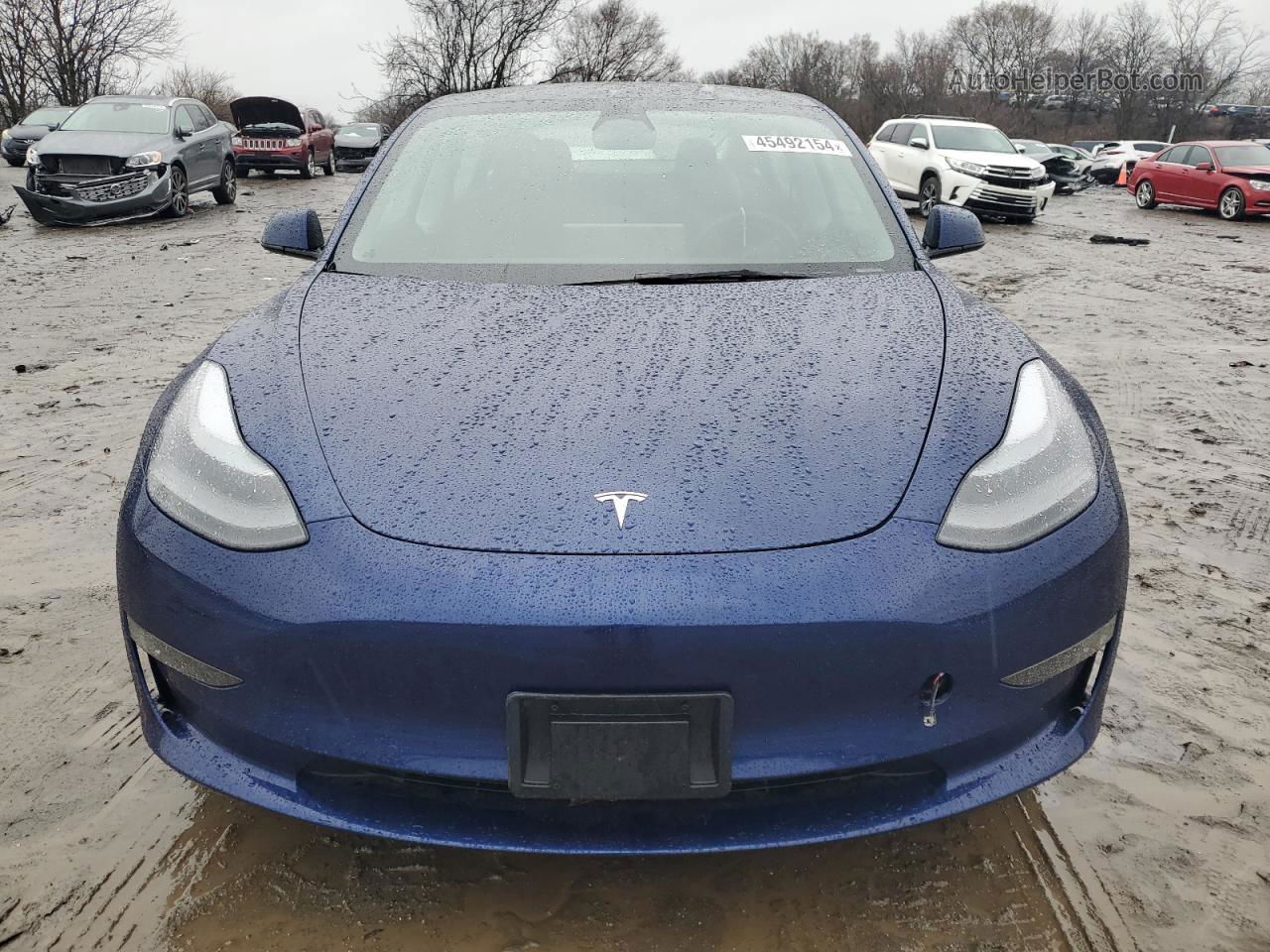 2022 Tesla Model 3  Blue vin: 5YJ3E1EB4NF324088