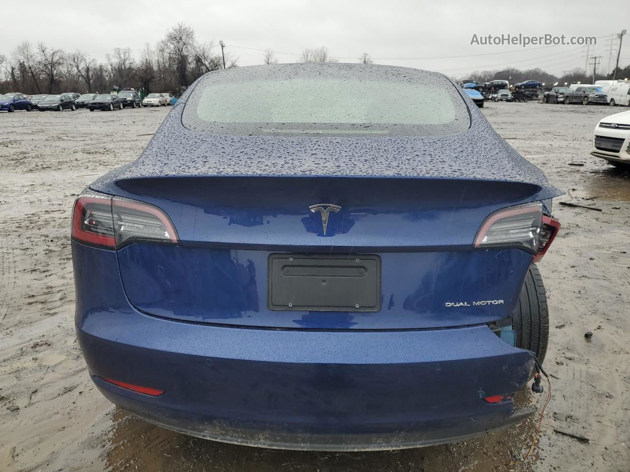 2022 Tesla Model 3  Синий vin: 5YJ3E1EB4NF324088