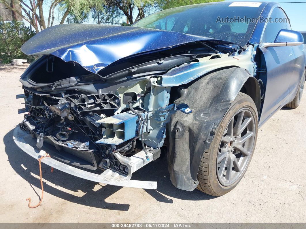 2018 Tesla Model 3 Long Range/performance Dark Blue vin: 5YJ3E1EB5JF054234