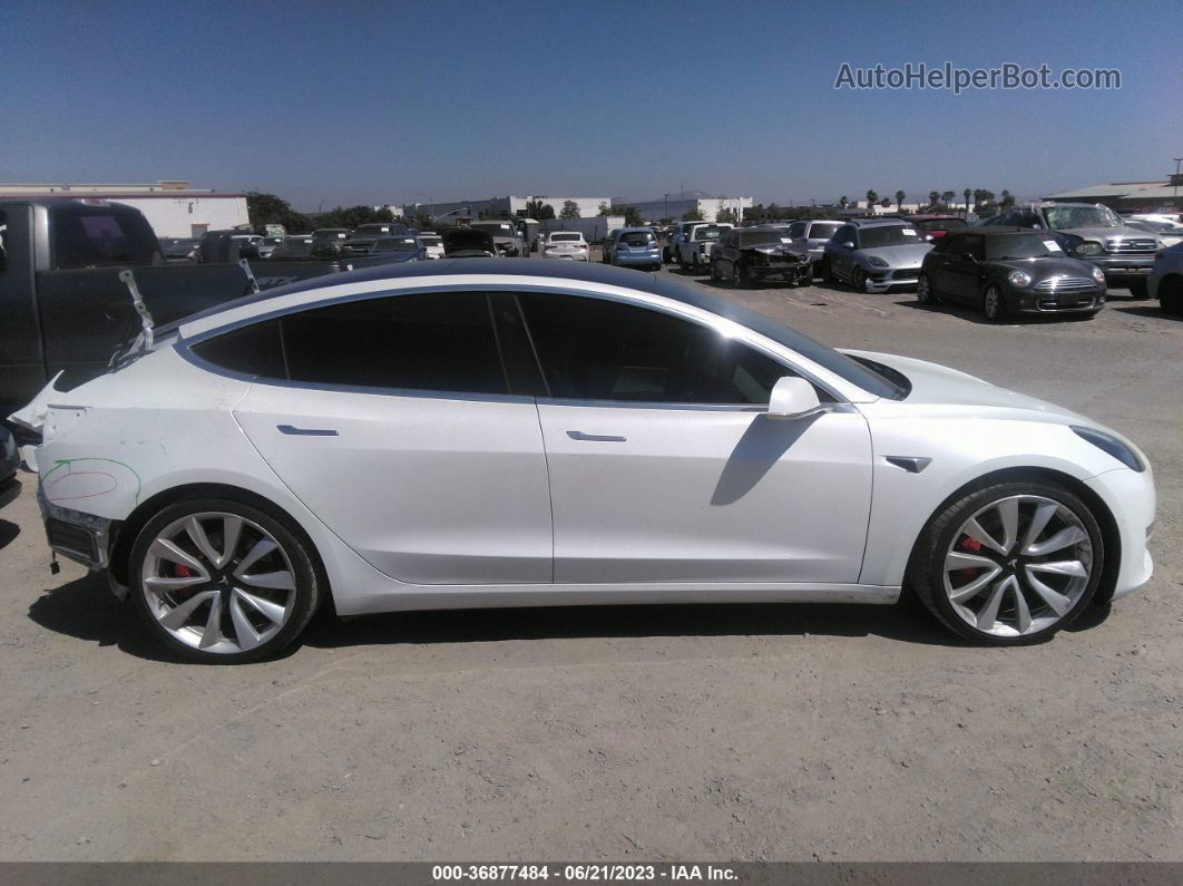 2018 Tesla Model 3 Long Range White vin: 5YJ3E1EB5JF082261