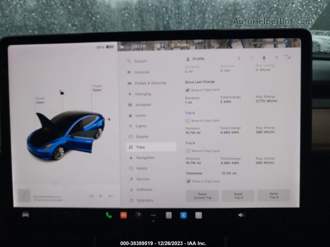 2018 Tesla Model 3 Long Range/performance Dark Blue vin: 5YJ3E1EB5JF088559