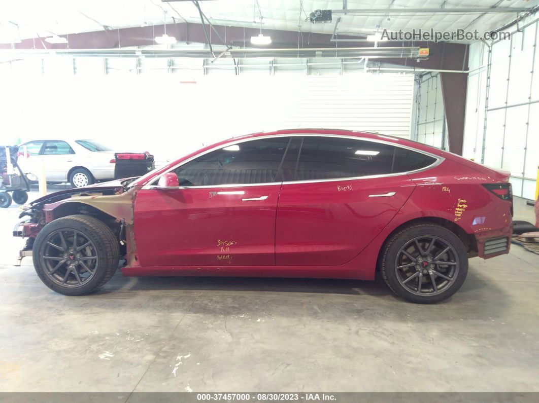 2018 Tesla Model 3 Long Range Red vin: 5YJ3E1EB5JF129871