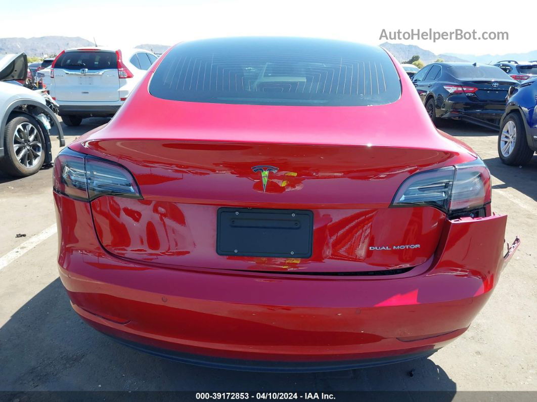 2019 Tesla Model 3 Long Range/performance Red vin: 5YJ3E1EB5KF192101