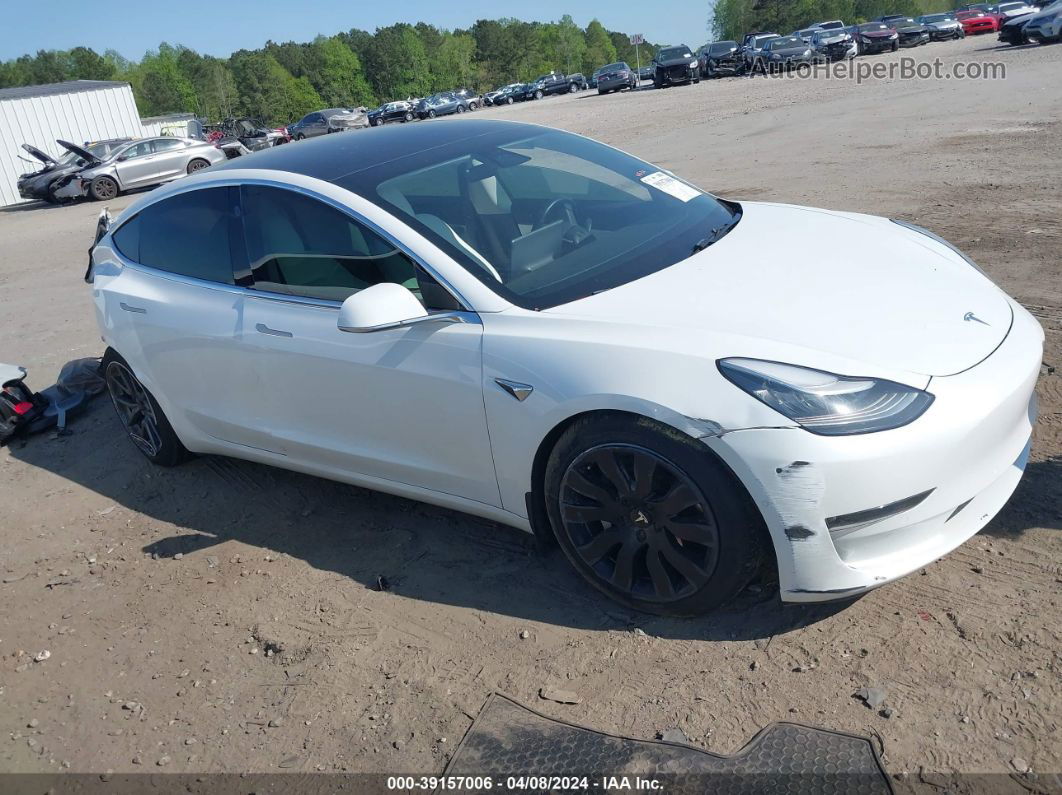 2019 Tesla Model 3 Long Range/performance White vin: 5YJ3E1EB5KF213903