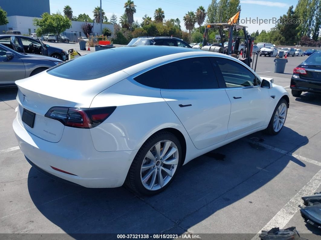 2019 Tesla Model 3 Long Range White vin: 5YJ3E1EB5KF365745
