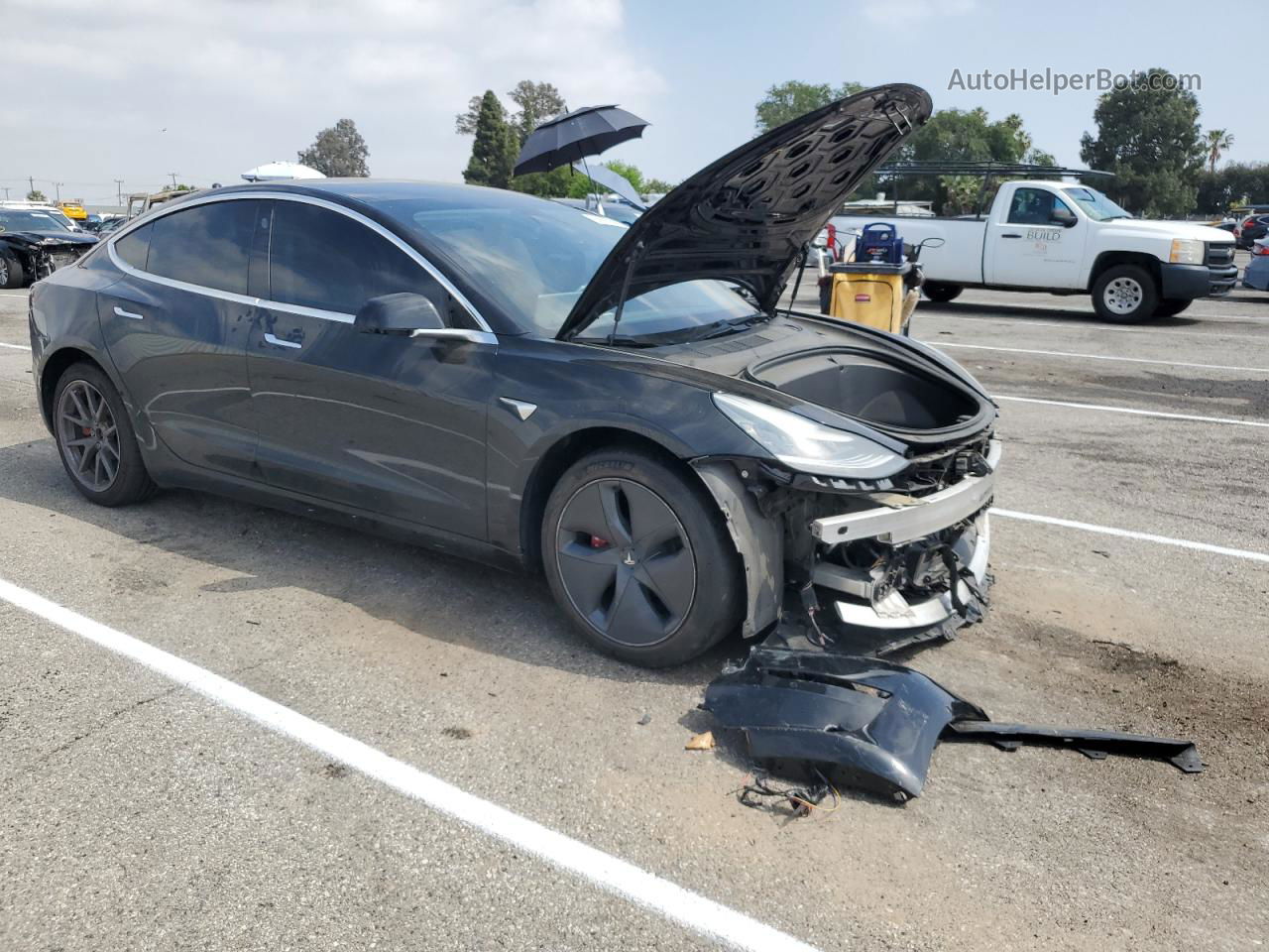 2019 Tesla Model 3  Black vin: 5YJ3E1EB5KF385767