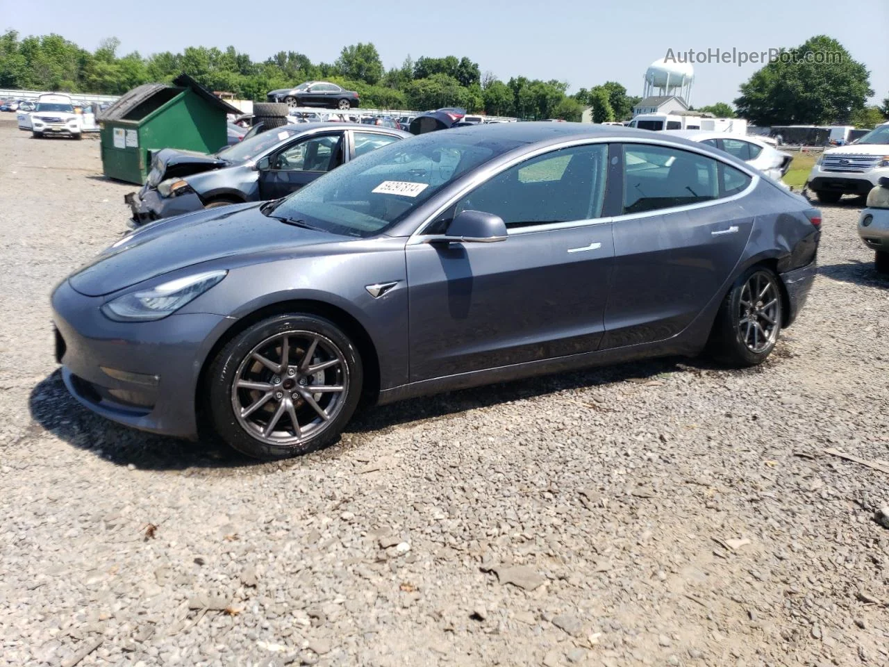 2019 Tesla Model 3  Gray vin: 5YJ3E1EB5KF386160