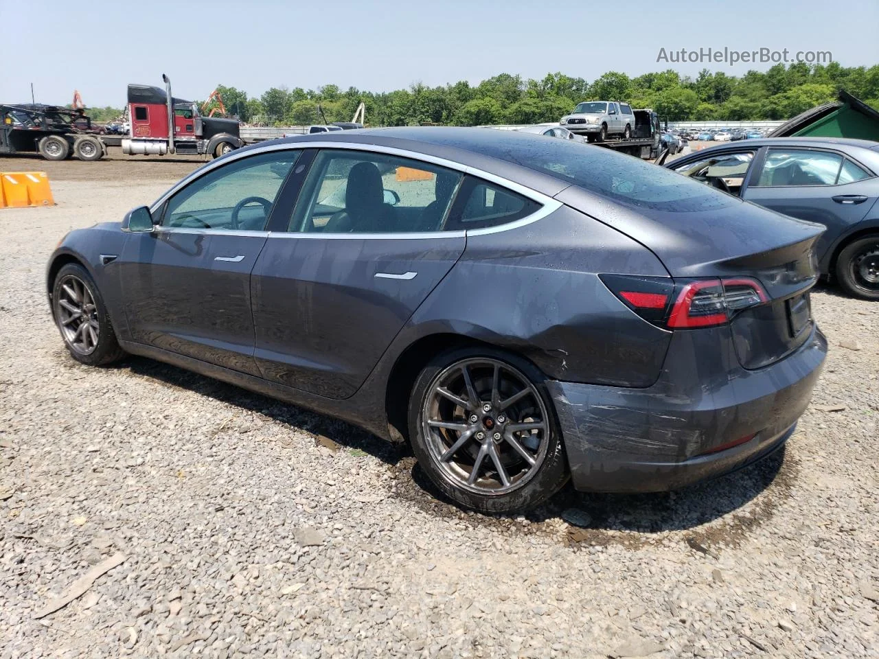 2019 Tesla Model 3  Gray vin: 5YJ3E1EB5KF386160