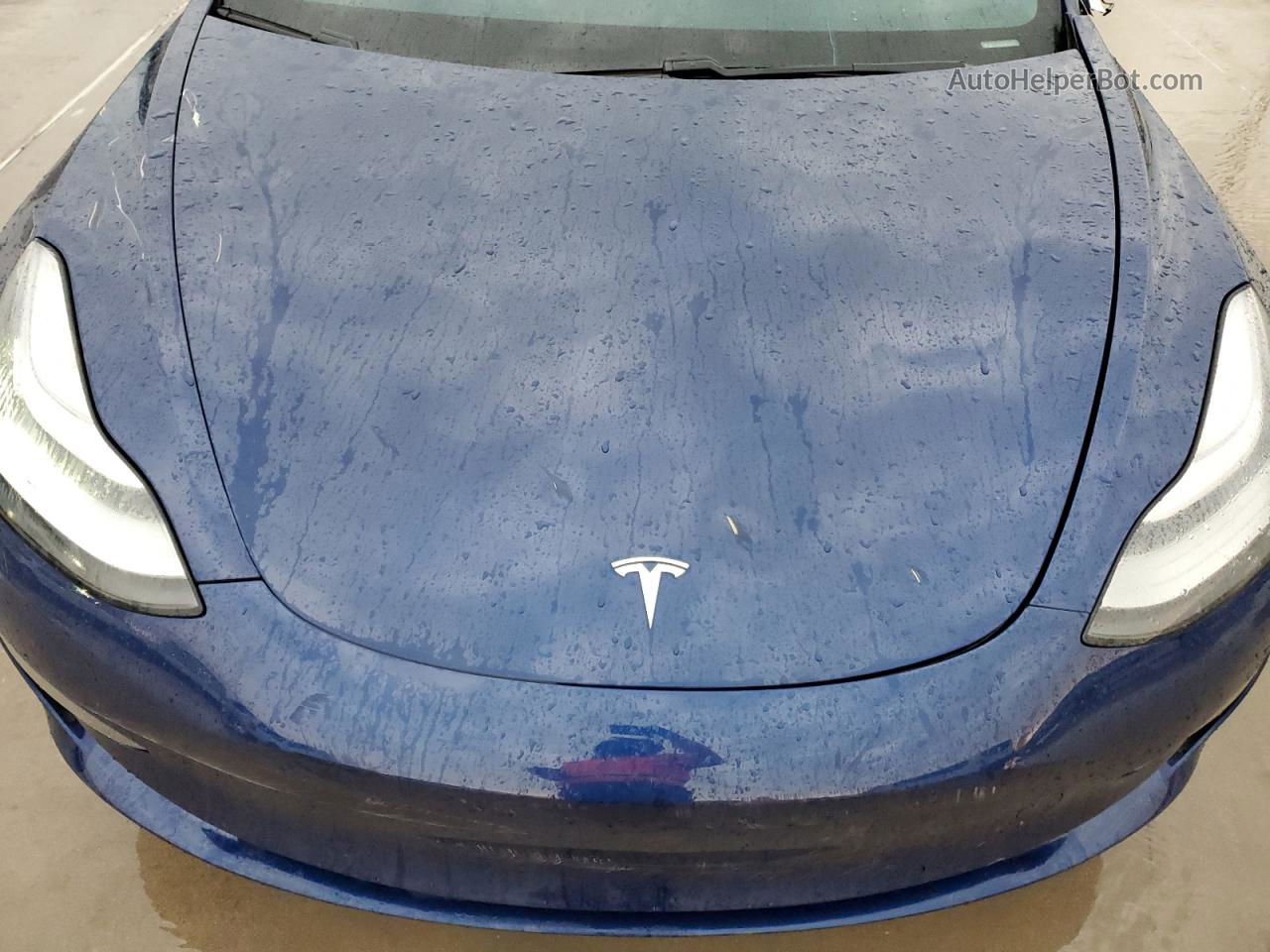 2019 Tesla Model 3  Синий vin: 5YJ3E1EB5KF392010