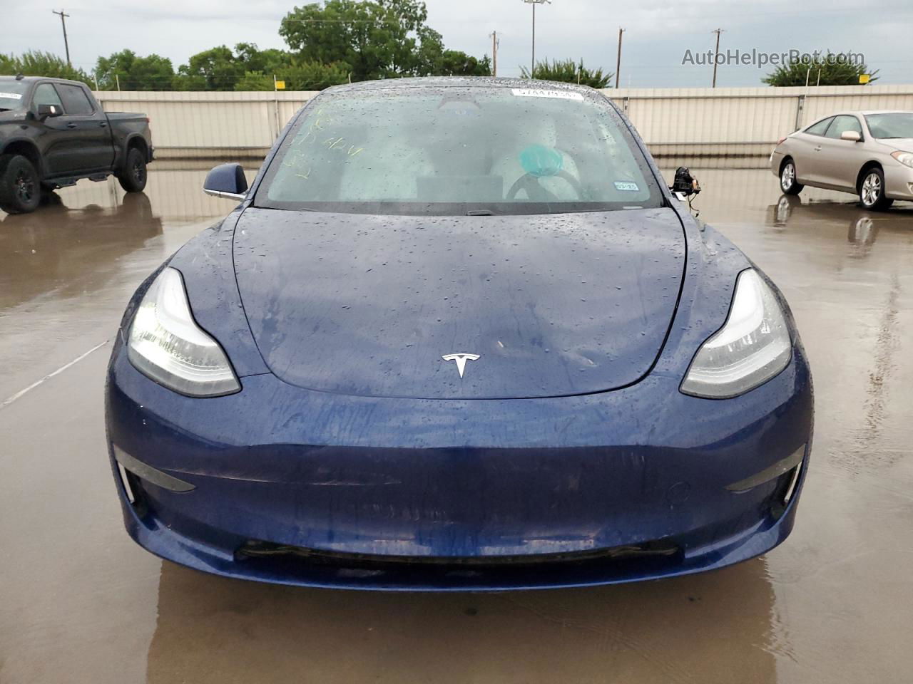 2019 Tesla Model 3  Blue vin: 5YJ3E1EB5KF392010