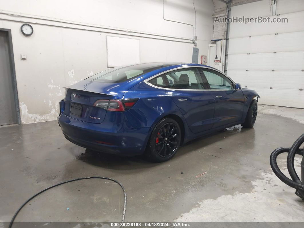 2019 Tesla Model 3 Long Range/performance Синий vin: 5YJ3E1EB5KF434661