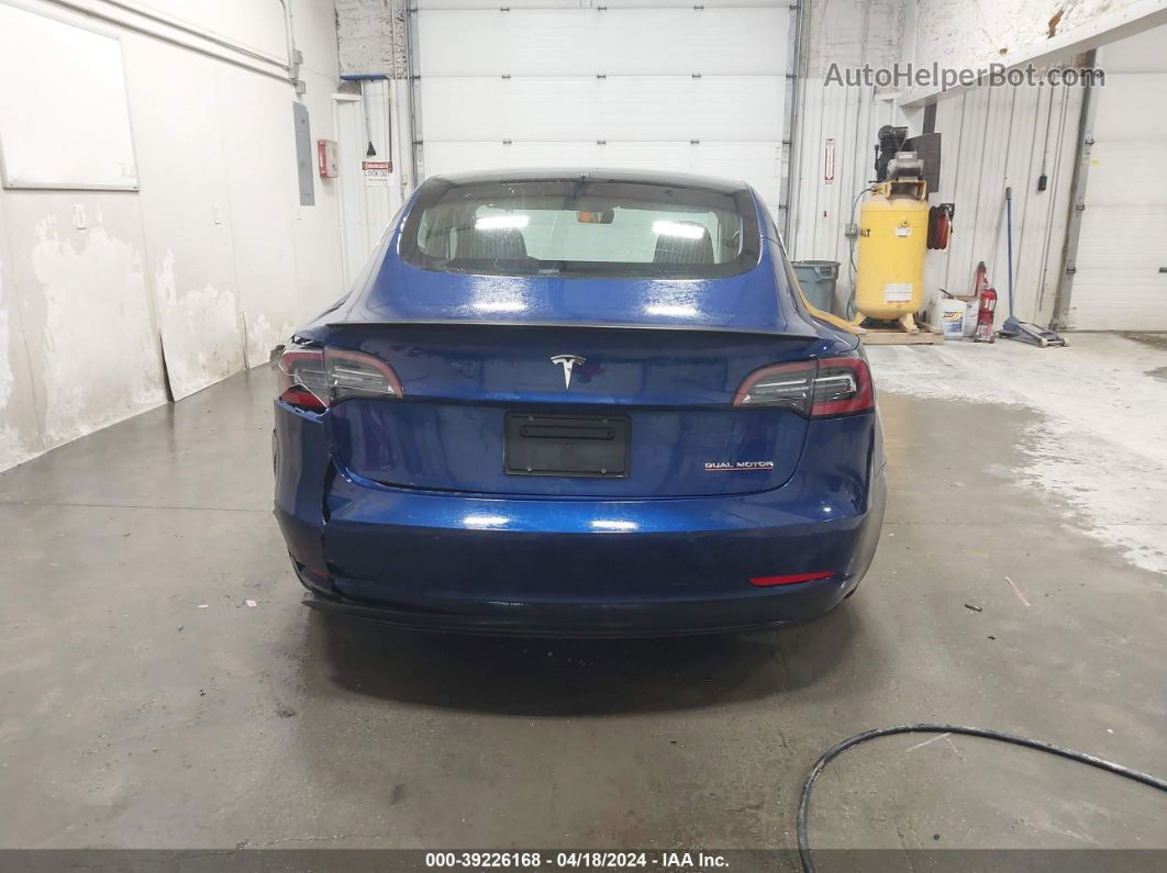 2019 Tesla Model 3 Long Range/performance Синий vin: 5YJ3E1EB5KF434661