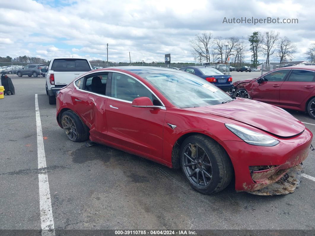 2019 Tesla Model 3 Long Range/performance Red vin: 5YJ3E1EB5KF452478