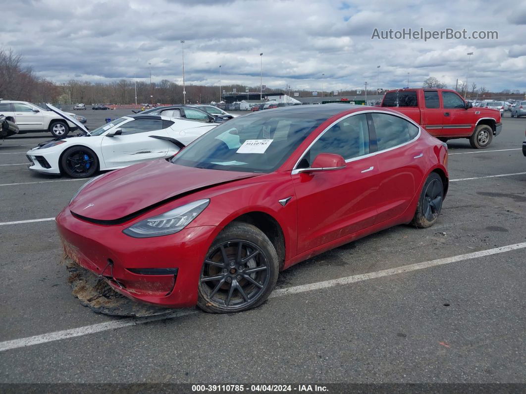 2019 Tesla Model 3 Long Range/performance Red vin: 5YJ3E1EB5KF452478