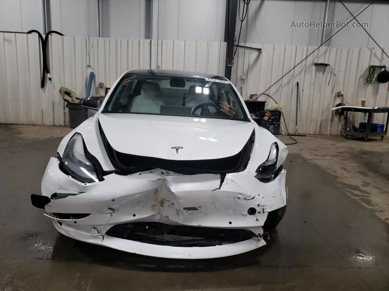 2019 Tesla Model 3  White vin: 5YJ3E1EB5KF454540