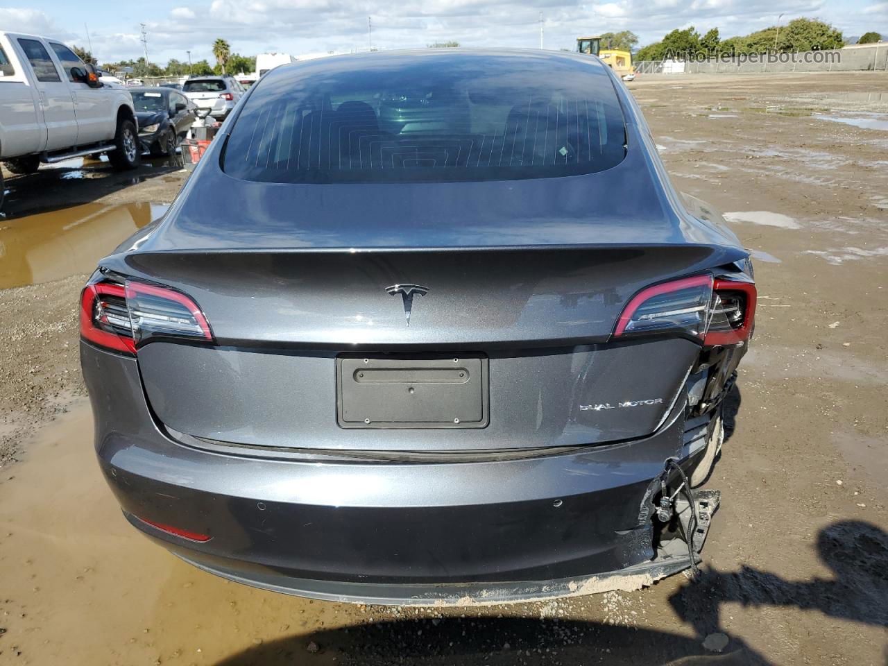 2019 Tesla Model 3  Gray vin: 5YJ3E1EB5KF482306