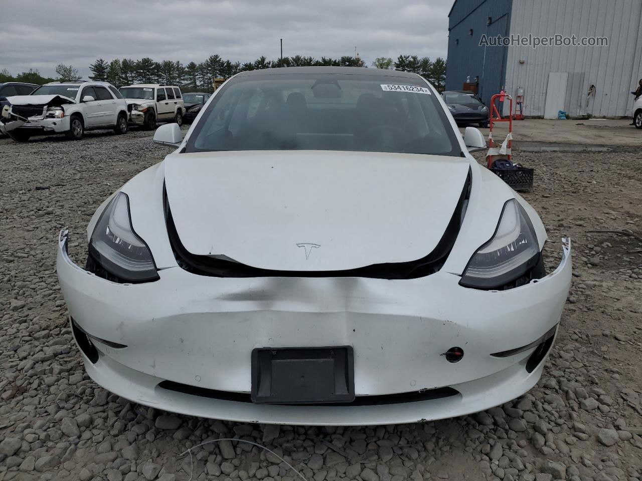 2019 Tesla Model 3  White vin: 5YJ3E1EB5KF493211