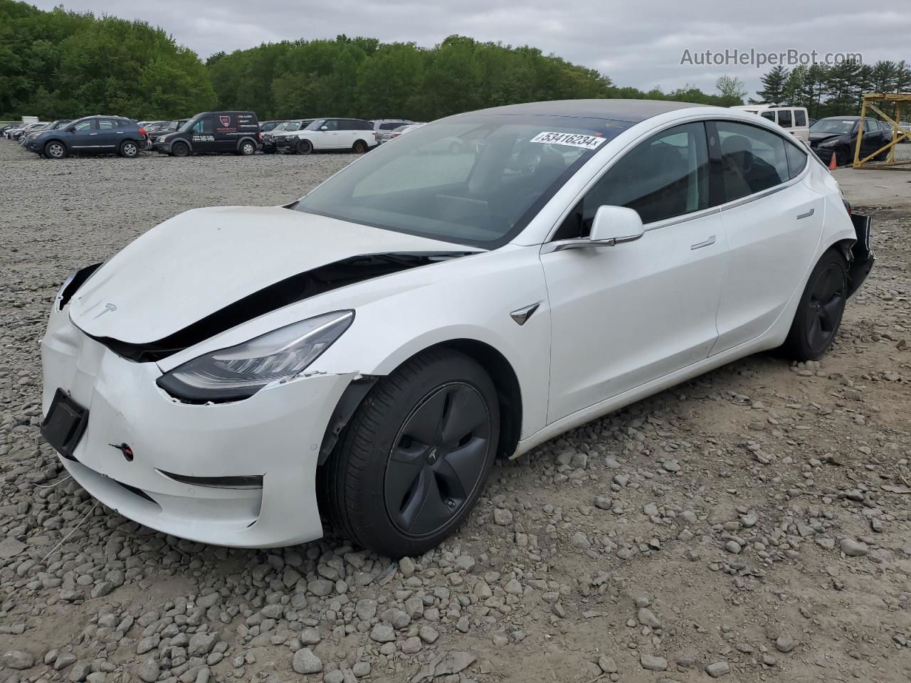 2019 Tesla Model 3  White vin: 5YJ3E1EB5KF493211