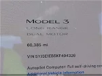 2019 Tesla Model 3 Long Range/performance White vin: 5YJ3E1EB5KF494326