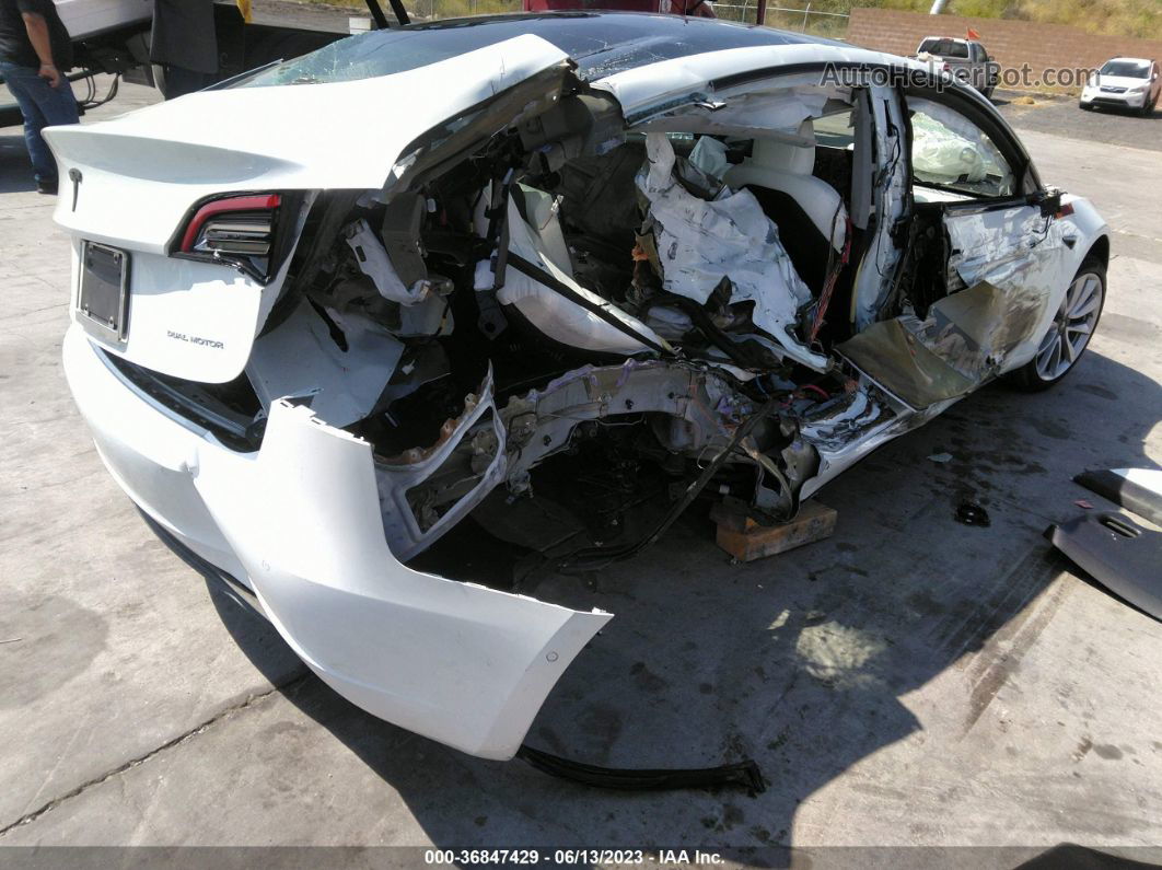 2019 Tesla Model 3 Long Range/performance White vin: 5YJ3E1EB5KF513361