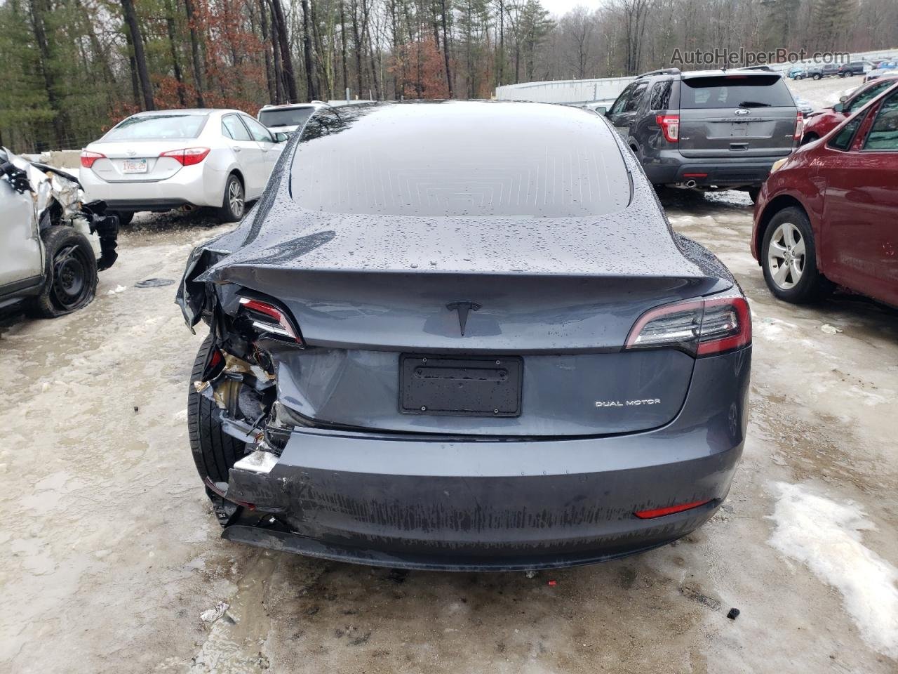 2020 Tesla Model 3  Gray vin: 5YJ3E1EB5LF526743