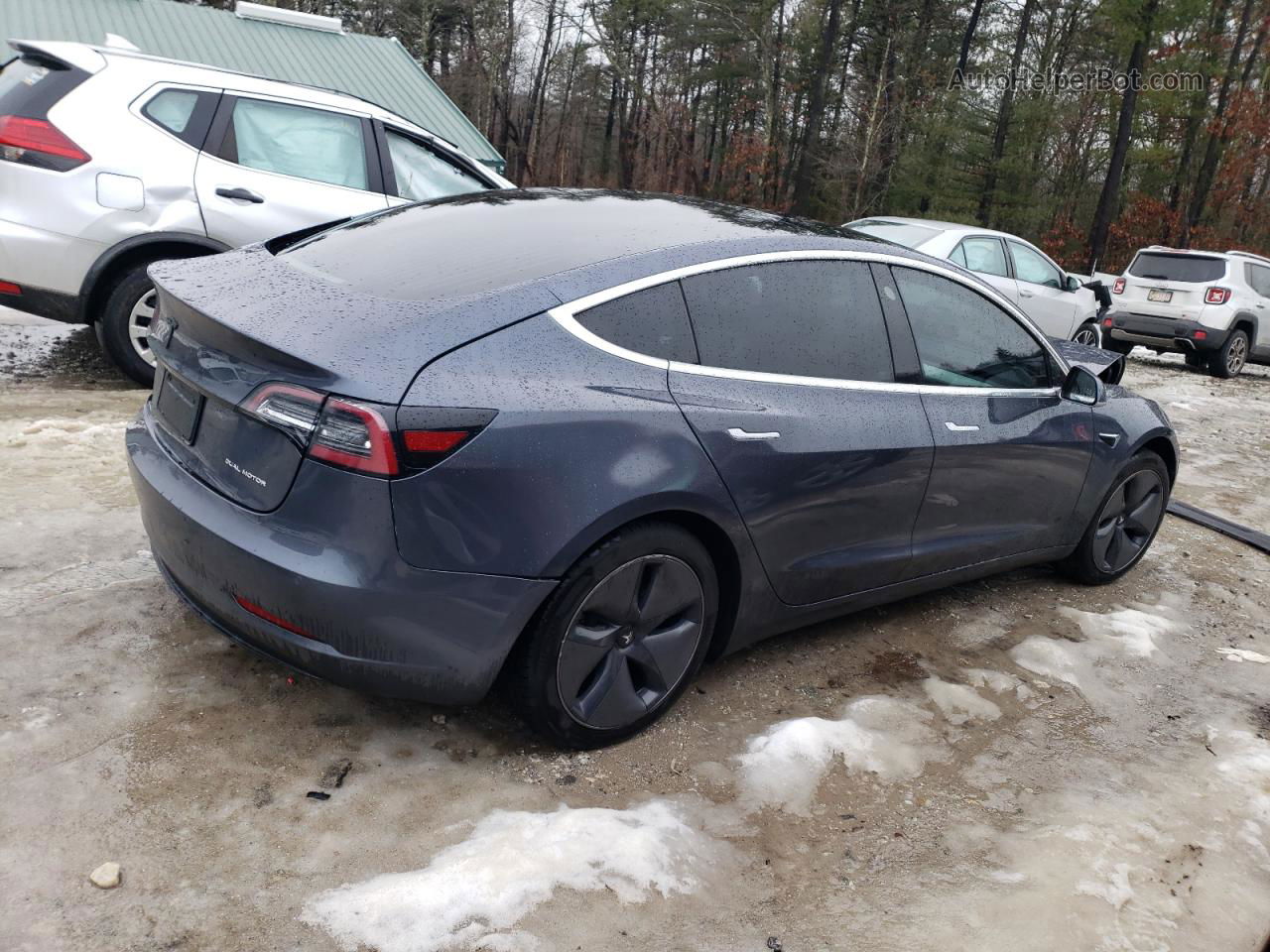 2020 Tesla Model 3  Gray vin: 5YJ3E1EB5LF526743