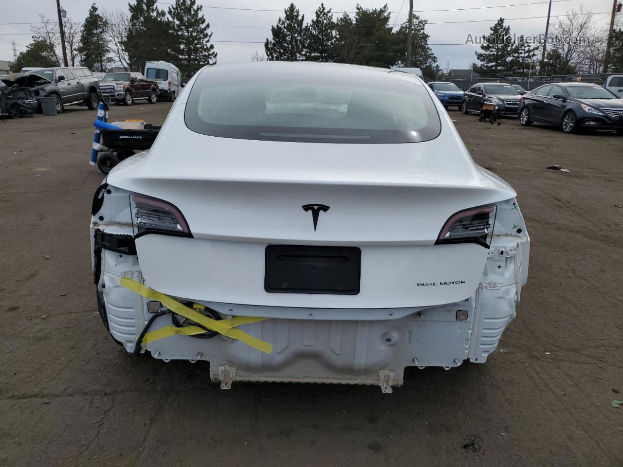 2020 Tesla Model 3  White vin: 5YJ3E1EB5LF621237